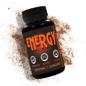 Caffeine Pills Alternative to an Energy Drink Energy Gel or Energy Gummies All Natural Energy Supplements Energy Pills with Elderberry 60 Capsules