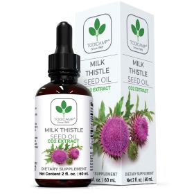 CO2 Extracted Milk Thistle Seed Oil 100% Potent Liver Support Milk Thistle Oil Rich in Silymarin Zinc Omegas Tocopherols Pure Milk Thistle Drops 2 Fl