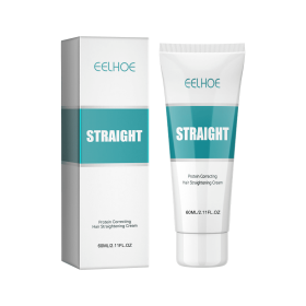 EELHOE Protein Corrective Straightening Cream Smoothes Frizz Repairs Split Ends Damaged Hair Straightening Leave-In Conditioner (Option: 3pcs)