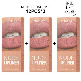 PHOFAY Nude Lipliner Kit (Option: Brown 3Box)