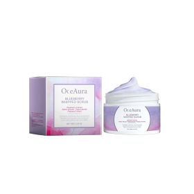 OceAura Blueberry Whipped Scrub, Exfoliating Tender Lighten Body Dull Brightening Skin Scrub (Option: 1pc)